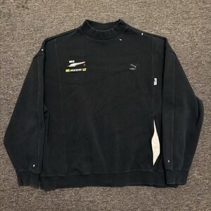 Puma x Ader Error Collab Black Crewneck Jumper Sweatshirt Top Mens Large Flawed